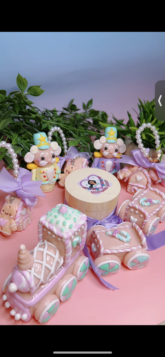 Train biscuit de Noël argile polymère