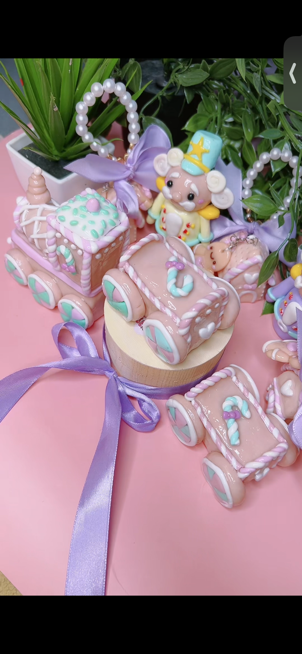 Train biscuit de Noël argile polymère