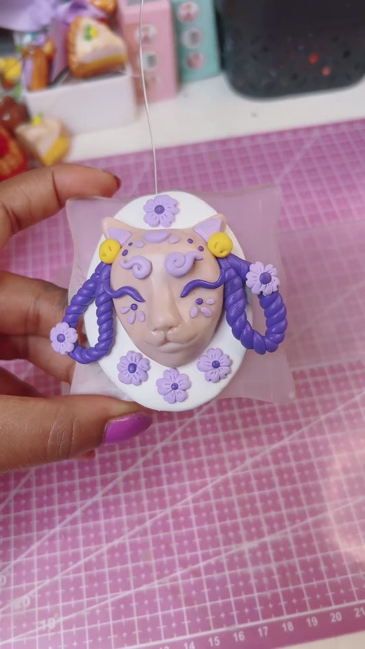 Masque kitsune porte clé