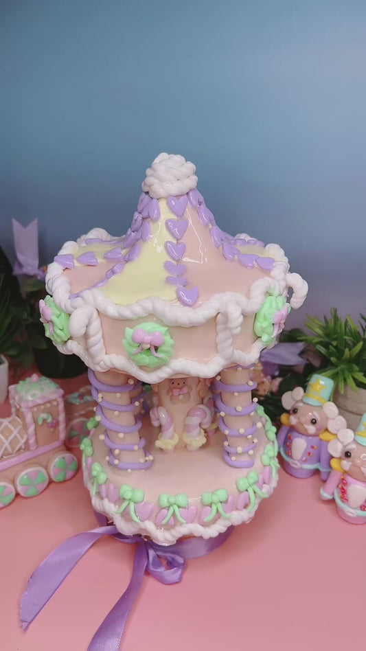Carrousel de Noël pastel